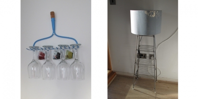 Wine Rake and Lamp Stand